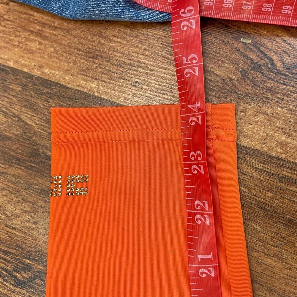 Elisabetta Franchi Women's Orange Stretch Leggings Italian 40 - Picture 9 of 11